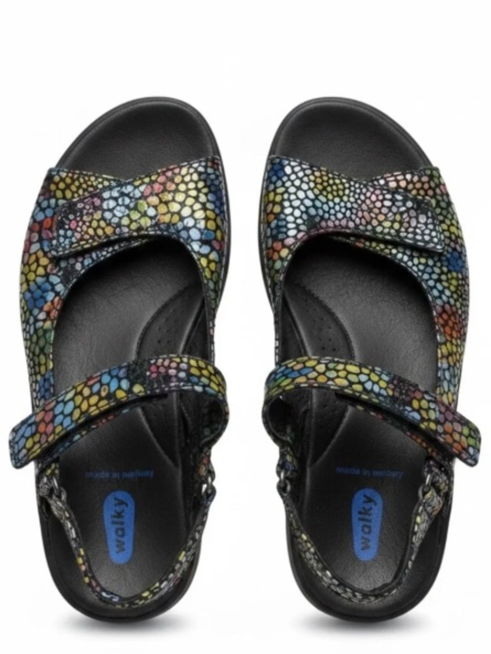Wolky Multi-Color Mosaic Leather Sandals